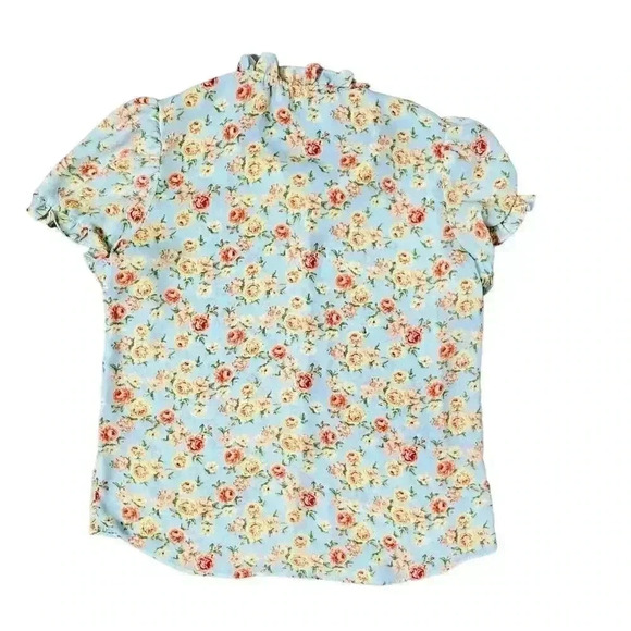 Philosophy Republic Women's XS Floral Button Down Blouse Short Sleeve Multicolor - Picture 2 of 6